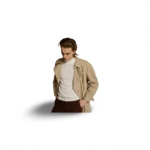 Camiseta Masculina Manga Curta Basica Branca Gola Alta